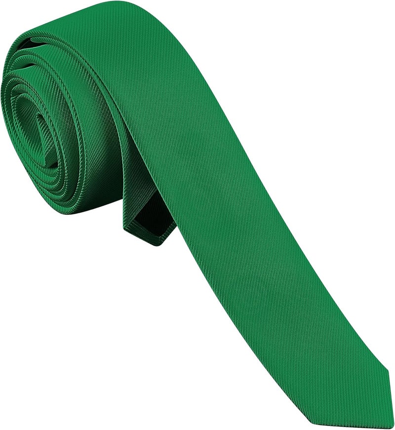 Branduce Men's Skinny Ties Solid Color Formal Neckties 1.58" (4CM) Slim Ties For Men - Image 1